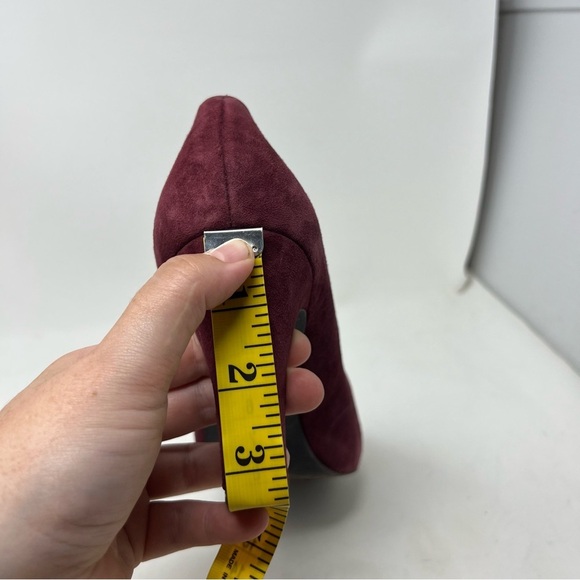 Eileen Fisher Burgundy Suede Pump Heel Size US 10 - Picture 11 of 11